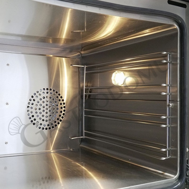 Forno elettrico a convezione, porta ribalta, comandi meccanici, 4 teglie GN1/1, potenza 2,67 kw