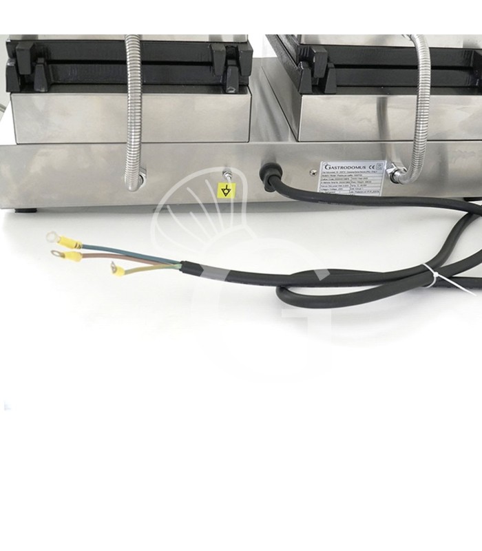 Piastra Waffle 2 Kw + 2 Kw doppia L 600 mm x P 450 mm x H 250 mm