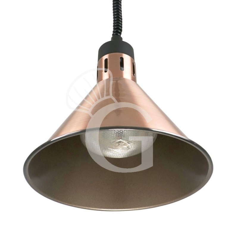 Lampada riscaldante color rame diametro 270 mm luce bianca