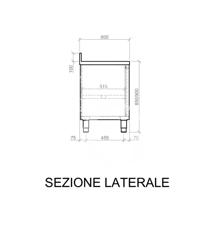 Tavolo con 2 porte scorrevoli e alzatina, L 1400 mm x P 600 mm x H 950 mm