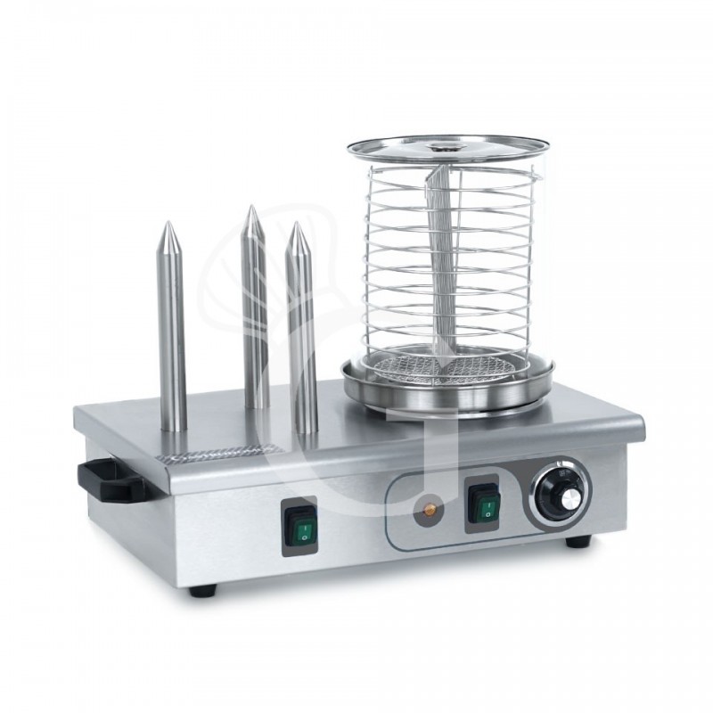 Cuoci Hot Dog 700 W 3 spiedi L 480 mm x P 310 mm x H 413 mm