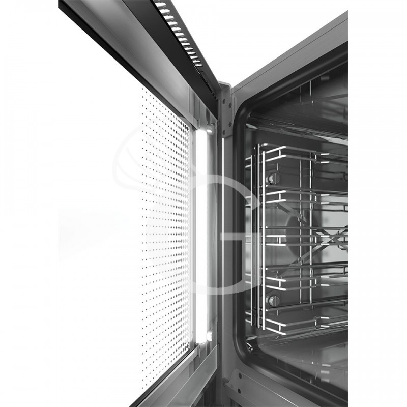 Forno a gas convezione-vapore-misto, touch screen, per 10 teglie GN1/1 o 600x400 mm con lavaggio automatico