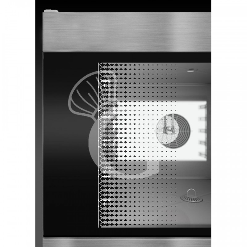 Forno a gas convezione-vapore-misto, touch screen, per 10 teglie GN1/1 o 600x400 mm con lavaggio automatico