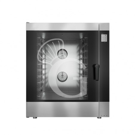 Forno elettrico convezione-vapore-misto touch screen,umidificatore,per 10 teglie GN1/1 o 600x400 mm con lavaggio automatico Forno elettrico convezione-vapore-misto touch screen,umidificatore,per 10 teglie GN1/1 o 600x400 mm con lavaggio automatico