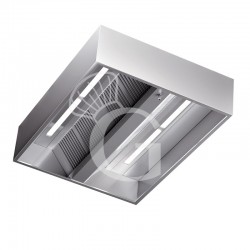 Cappa Kubica centrale senza motore L2600xP2200xH450mm