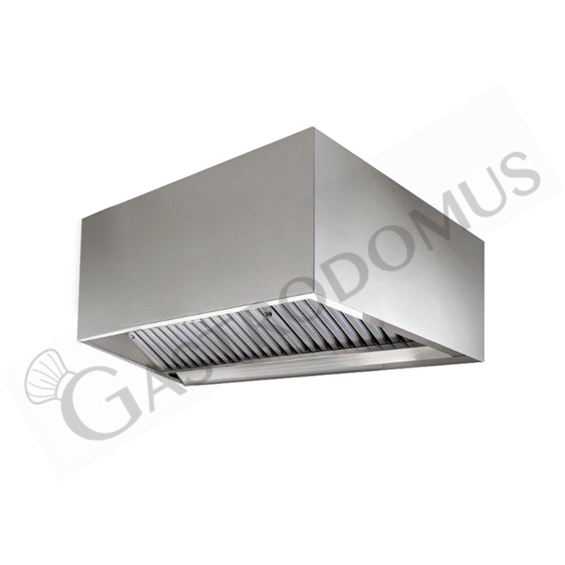 Cappa Kubica a parete full optional con motore L2600xP900xH450mm Cappa Kubica a parete full optional con motore L2600xP900xH450mm