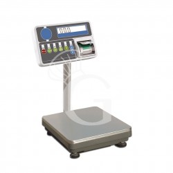 Piattaforma monocella 400 x 400 mm completa di indicatore con stampante e colonna H 600 mm