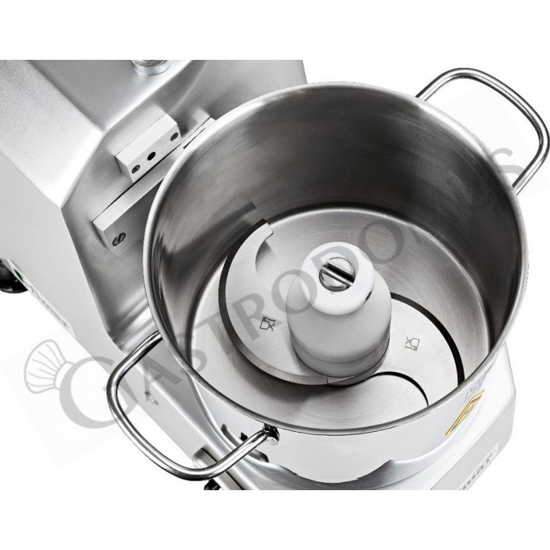 Dettaglio interno lama cutter monofase con capacità vasca 3 LT e potenza 370 W - 1 velocità