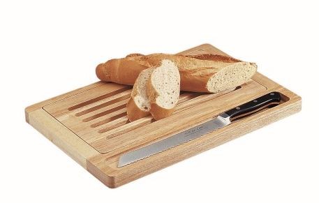 Tagliere in legno per pane con raccogli briciole L 400 mm x P 275 mm - mod.  2615