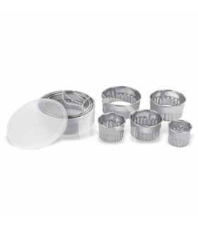 Set 8 tagliapasta rotondi ondulati