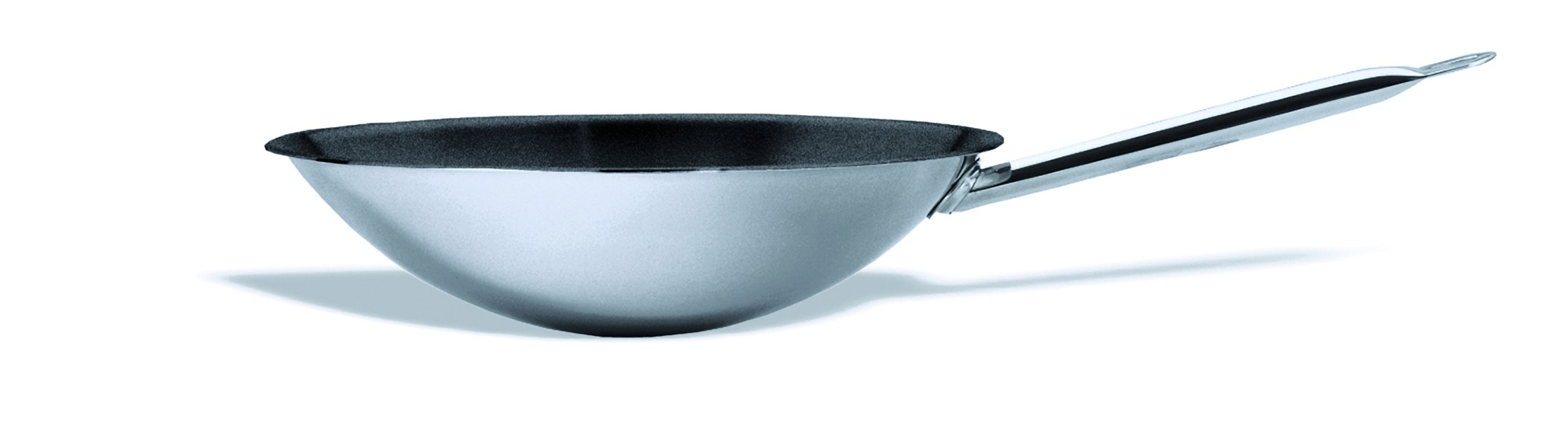 Padella antiaderente per wok fondo rotondo diametro 360 mm x H 100 mm