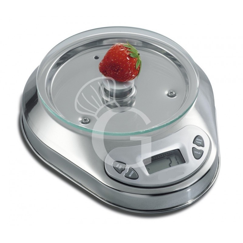 Bilancia digitale appoggia merce in inox portata 5 Kg scala di precisione 1 g L 230 mm x P 190 mm x H 50 mm Bilancia digitale appoggia merce in inox portata 5 Kg scala di precisione 1 g L 230 mm x P 190 mm x H 50 mm