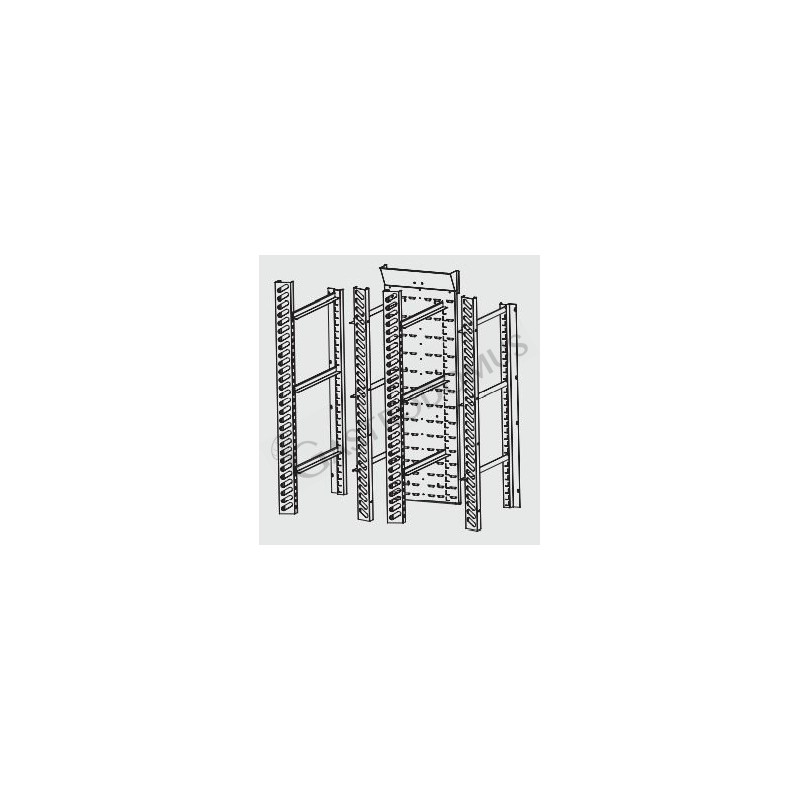 Kit per armadio frigo 1400 LT per alloggiamento 10 teglie 600 x 400 mm con canalizzazione Kit per armadio frigo 1400 LT per alloggiamento 10 teglie 600 x 400 mm con canalizzazione