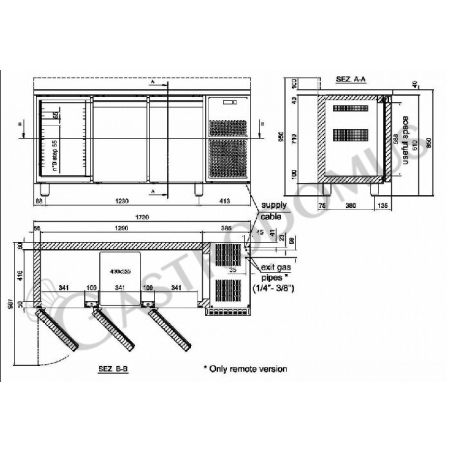 Tavolo refrigerato 3 porte piano in acciaio inox con alzatina prof.600 BT Tavolo refrigerato 3 porte piano in acciaio inox con alzatina prof.600 BT