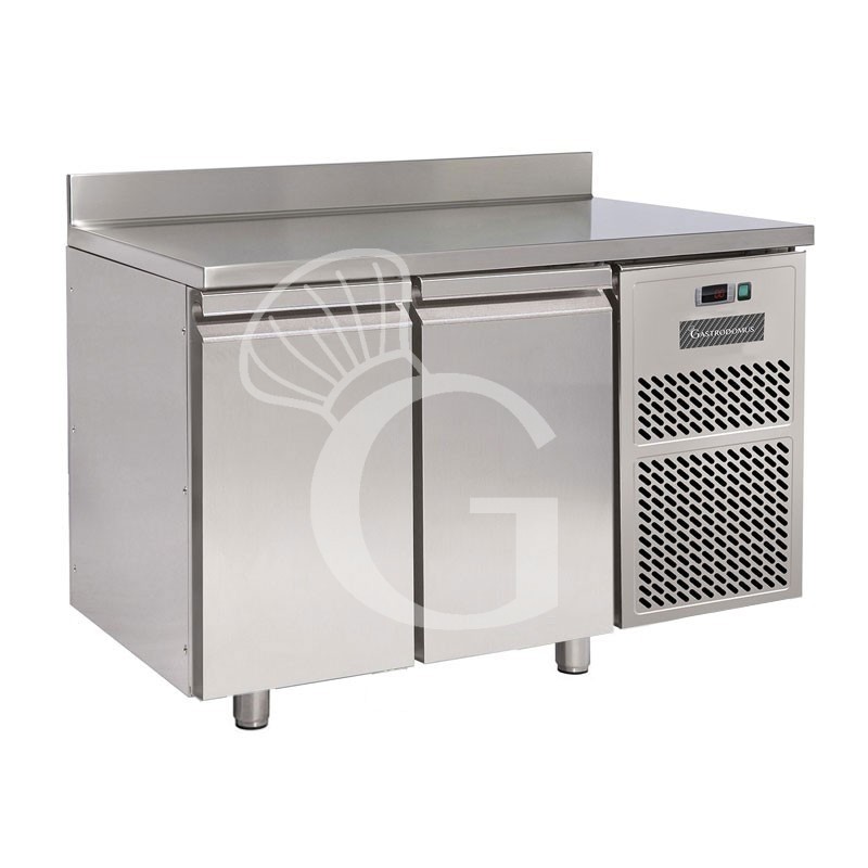 Tavolo refrigerato 2 porte con alzatina Prof. 600 mm - temperatura -18°C/-22°C
