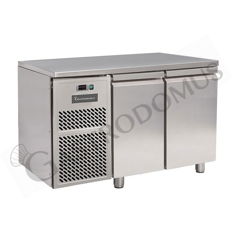 Tavolo refrigerato 2 porte motore a sinistra Prof. 600 mm temperatura -18°C/-22°C