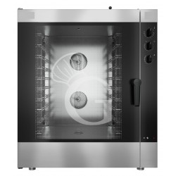 Forno a gas a convezione, comandi elettromeccanici con umidificatore, per 10 teglie GN1/1 o 600x400 mm
