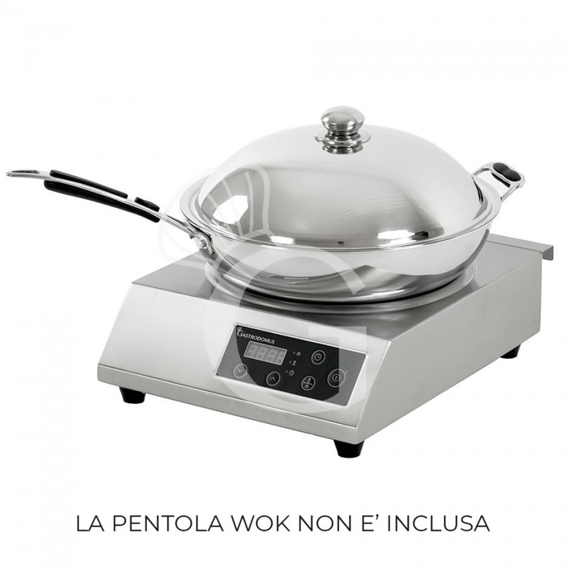 Wok a induzione 1 zona di cottura L 340 mm x P 440 mm x H 125 mm 3500 W