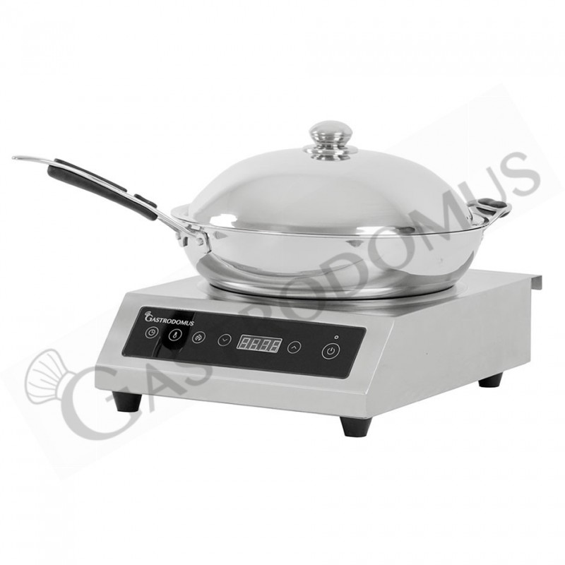 Wok a induzione 1 zona di cottura L 340 mm x P 445 mm x H 130 mm 3500 W