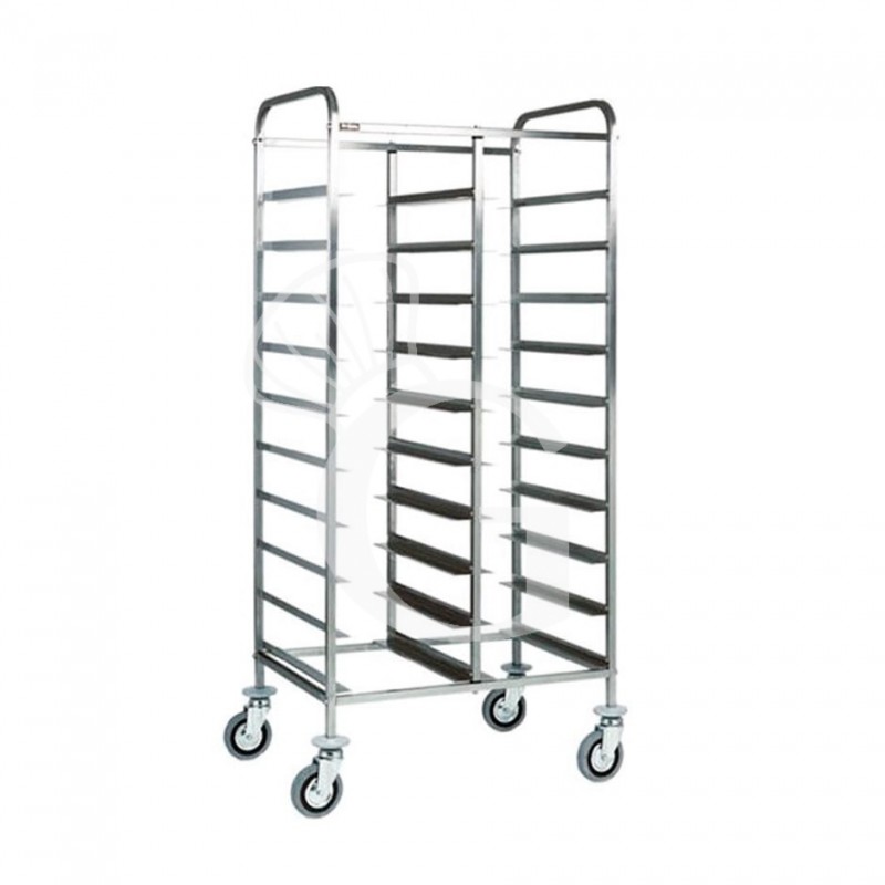 Carrello portavassoi in linea per 22 vassoi di tipo GN1/1 - L 815 mm x P 620 mm x H 1525 mm