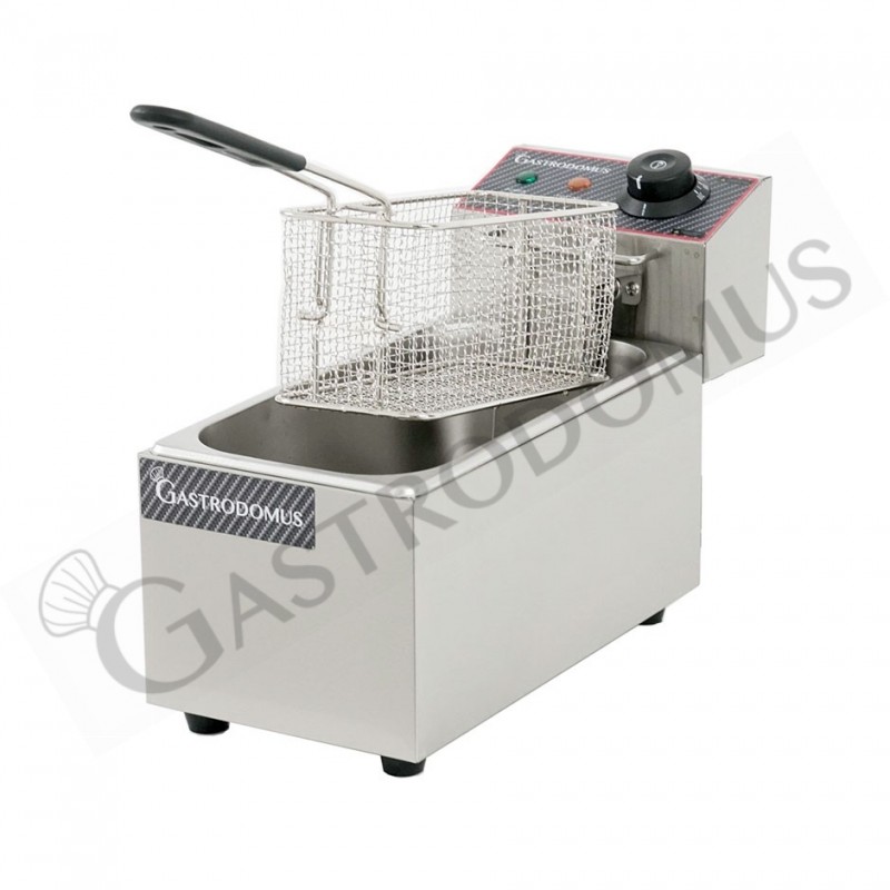 Friggitrice elettrica da banco 1 vasca 4 LT 1800 W Monofase
