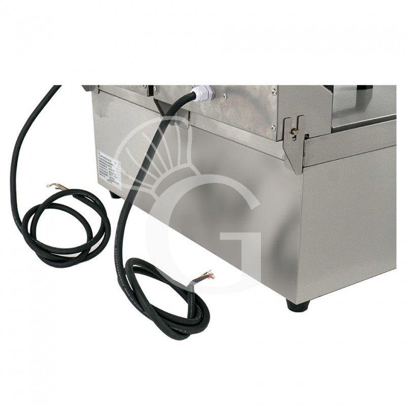 Friggitrice elettrica da banco con rubinetto 2 vasche capacità 13+13 LT potenza 4+4 KW Monofase