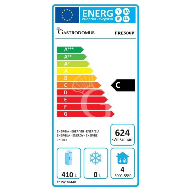 Armadio Refrigerato Statico in lamiera verniciata +2°C/+8°C 520 LT classe energetica C