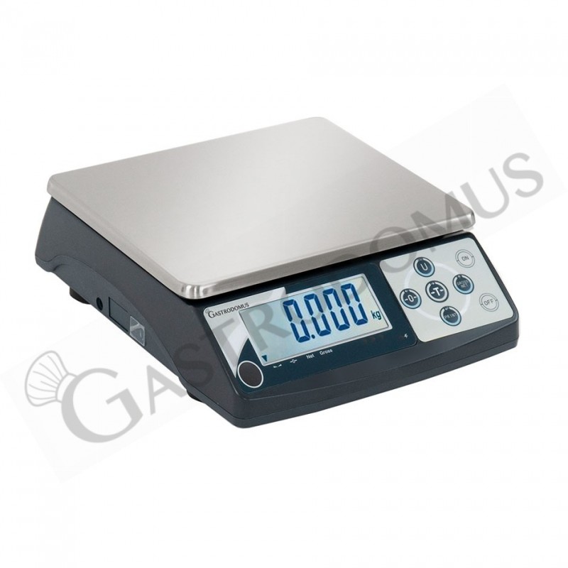 Bilancia ABS display LCD controllo del peso portata 1,5 Kg precisione 0,1 g L 245 mm x P 310 mm x H 95 mm