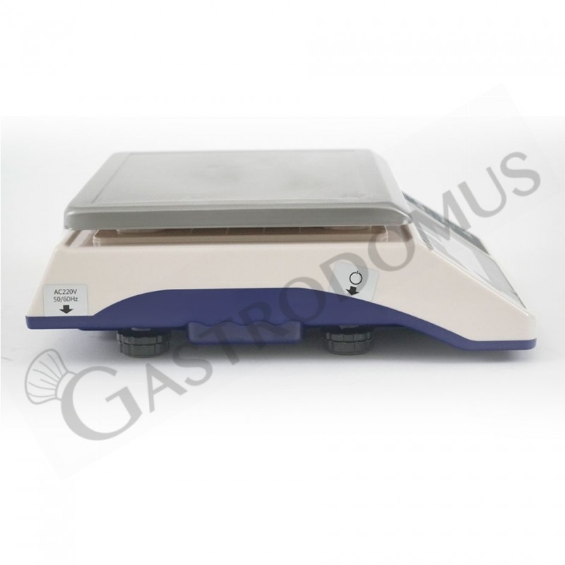 Bilancia ABS con display LCD controllo del peso portata 30 Kg precisione 1 g L 370 mm x P 330 mm x H 140 mm