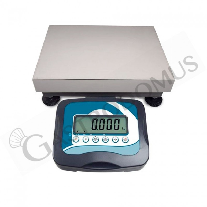 Bilancia controllo peso portata 30 Kg precisione 5 g L 400 mm x P 500 mm x H 120 mm Bilancia controllo peso portata 30 Kg precisione 5 g L 400 mm x P 500 mm x H 120 mm