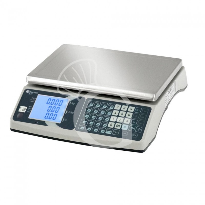 Bilancia commerciale senza colonna portata 15 Kg precisione 2/5 g L 330 mm x P 345 mm x H 117 mm