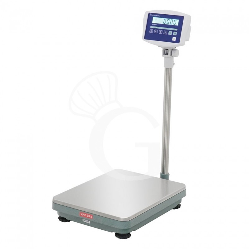 Bilancia monocella completa con portata 60 Kg e precisione 5 g - L 420 mm x P 520 mm x H 900 mm