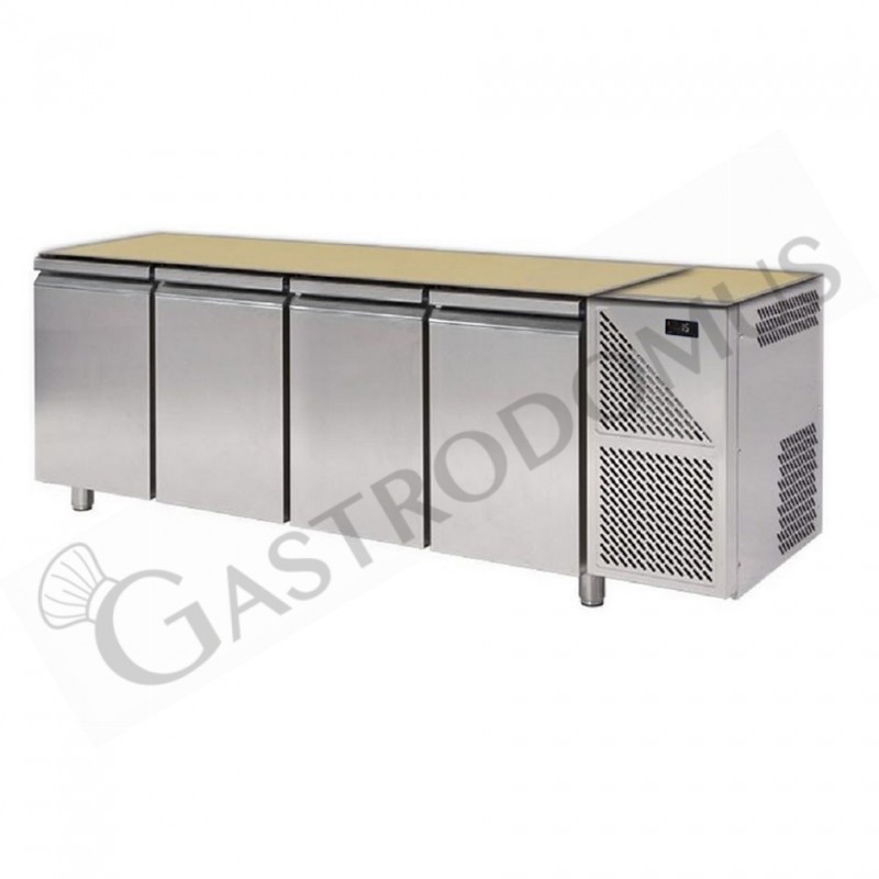 Tavolo Refrigerato senza top 4 porte 600 mm 0°C/+10°C