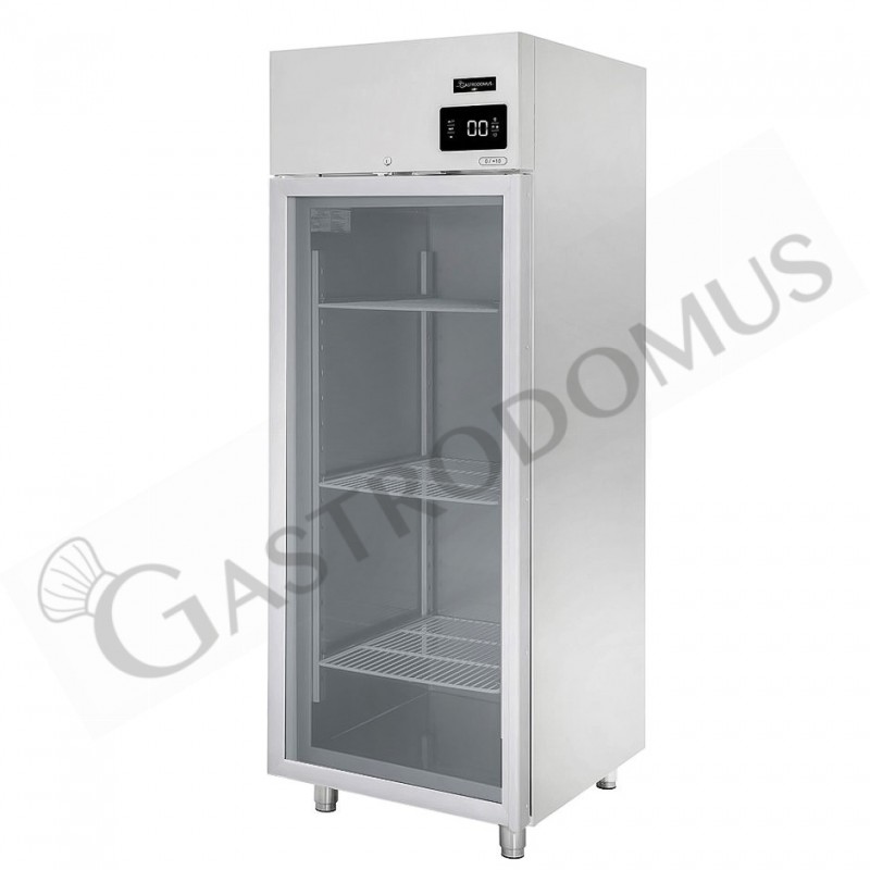 Armadio refrigerato ventilato capacità 700 LT e temperatura -2°C/+10°C con porta vetro