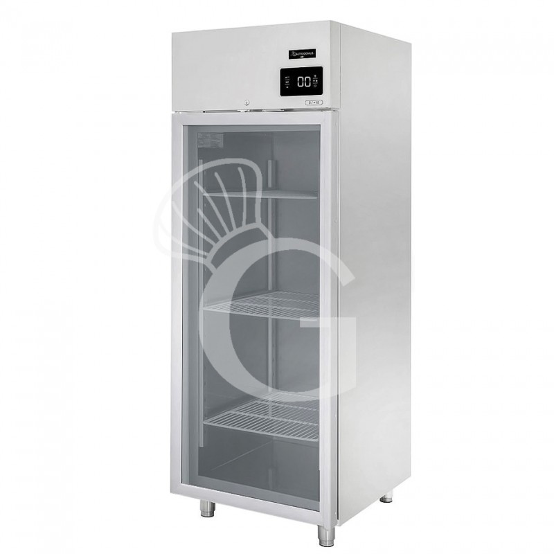 Armadio refrigerato ventilato capacità 700 LT e temperatura -2°C/+10°C con porta vetro Armadio refrigerato ventilato capacità 700 LT e temperatura -2°C/+10°C con porta vetro