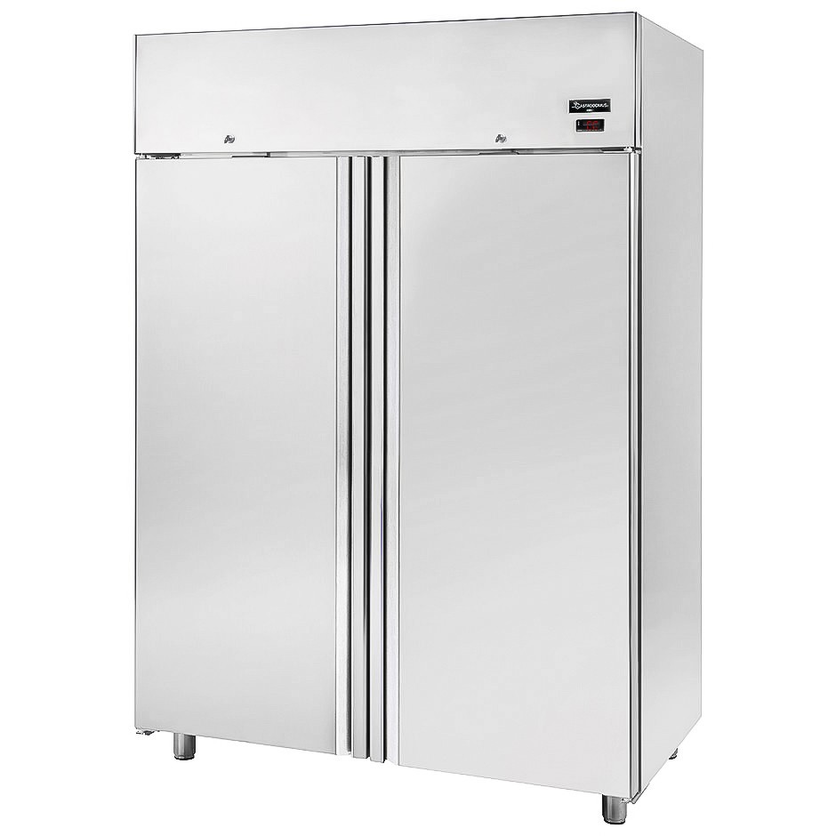 Armadio refrigerato in inox 2 porte - Ventilato - 1200 Lt - Temperatura -2/+10°C