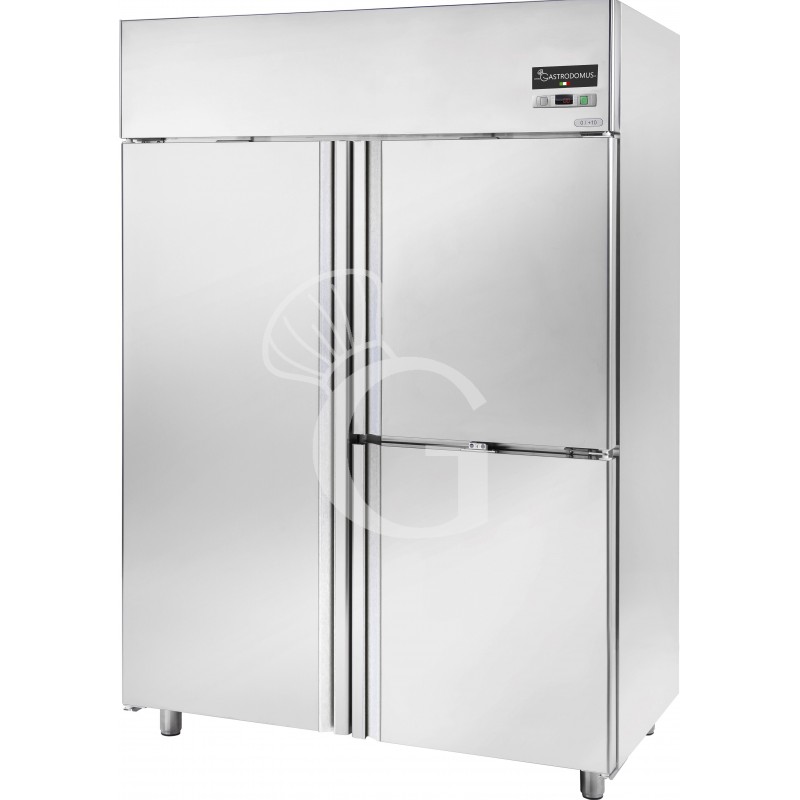 Armadio refrigerato in inox 3 porte ventilato capacità 1200 Lt e temperatura -2°/+10°C