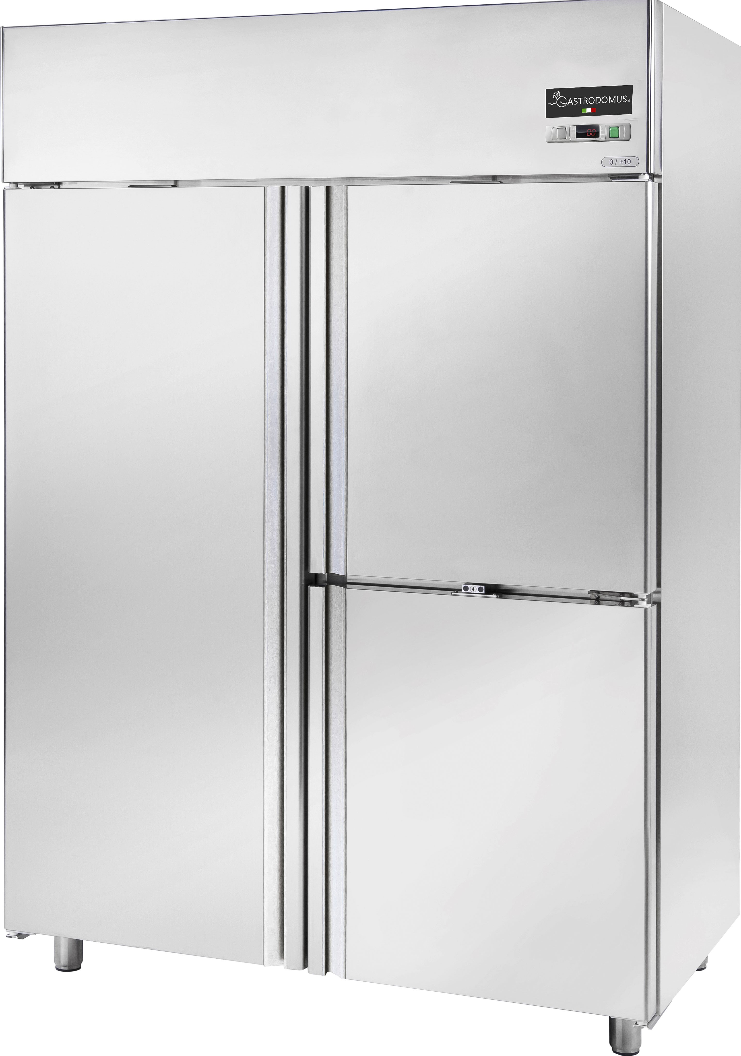 Armadio refrigerato in inox 3 porte ventilato capacità 1200 Lt e temperatura -2°/+10°C