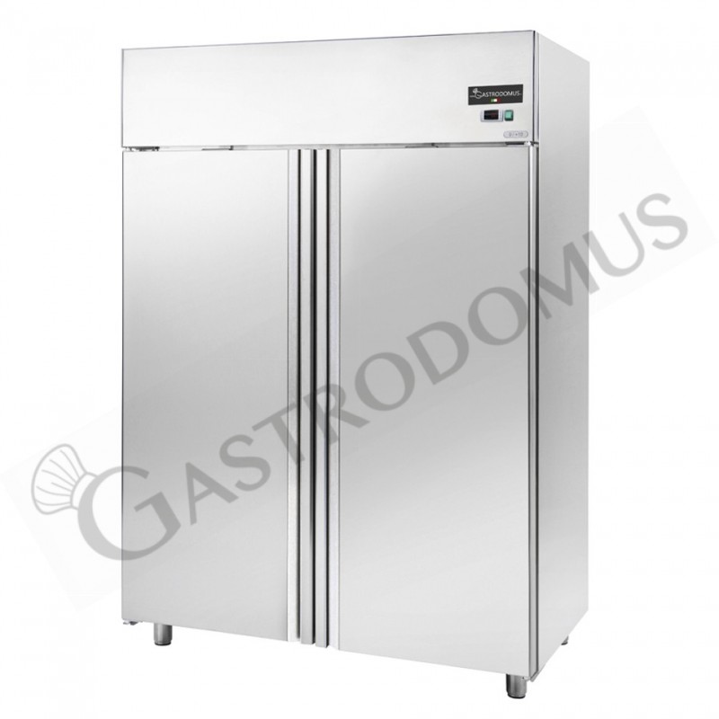 Armadio refrigerato in inox 2 porte, ventilato capacità 1200 Lt e temperatura 0/+10°