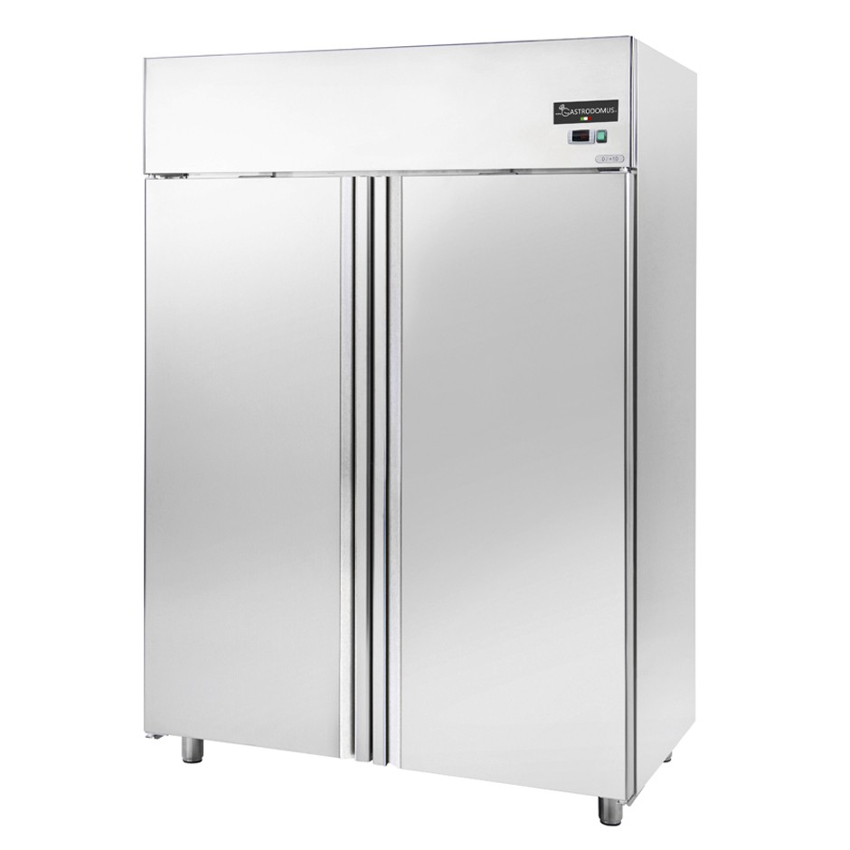 Armadio refrigerato in inox 2 porte, ventilato capacità 1200 Lt e temperatura 0/+10°