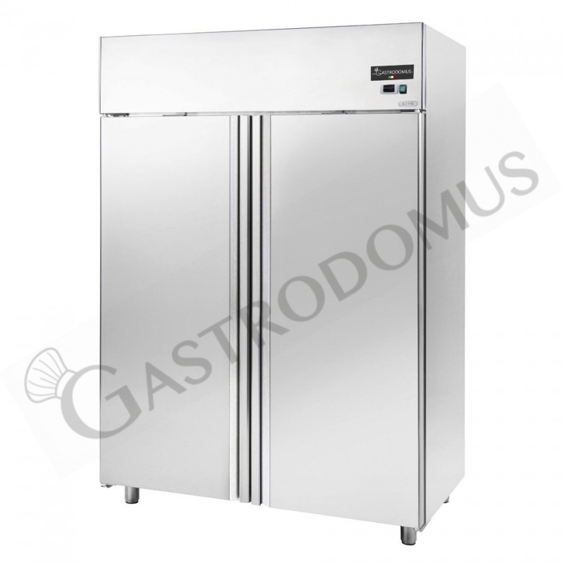 Frigo 1400 litri ventilato in acciaio inox con 2 porte e temperatura 0°C/+10°C