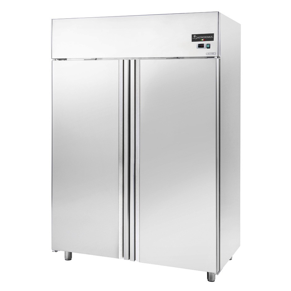Frigo 1400 litri ventilato in acciaio inox con 2 porte e temperatura 0°C/+10°C