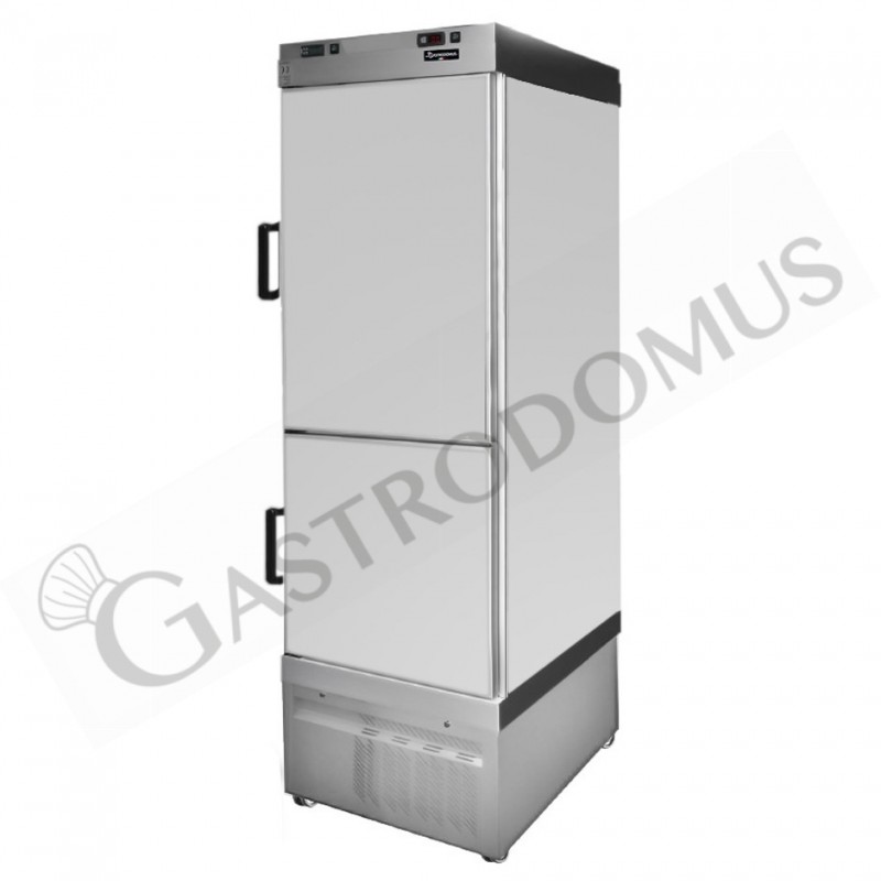 Armadio refrigerato ventilato per gelateria con temperatura combinata -25°C/ +5°C  e -40°C/-18°C e capacità 620 LT