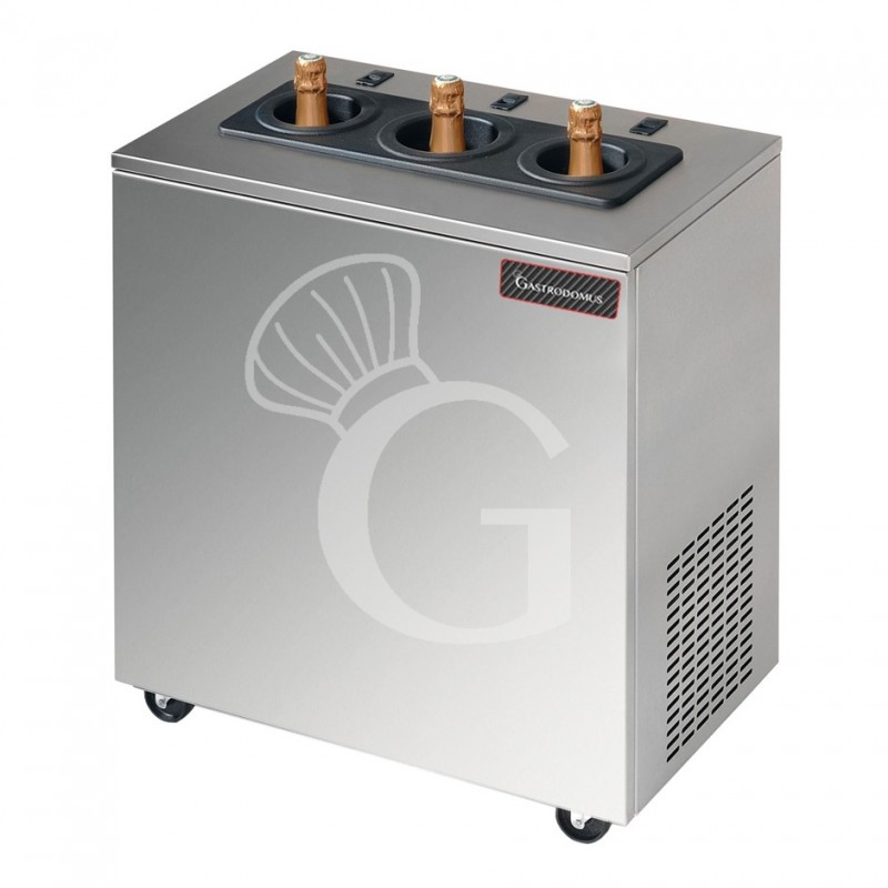 Abbattitore per vino con ruote elettrico 3 bottiglie L 630 mm x P 370 mm x H 720 mm