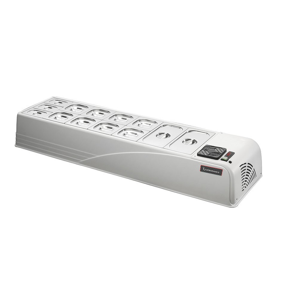 Refrigeratore da banco, L 1580 mm x P 450 mm x H 230 mm
