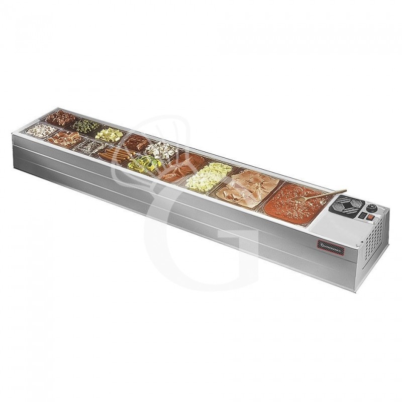 Refrigeratore da banco, L 2080 mm x P 410 mm x H 220 mm