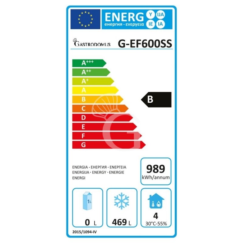 Armadio Refrigerato Statico in inox -18°C/-22°C 555 LT