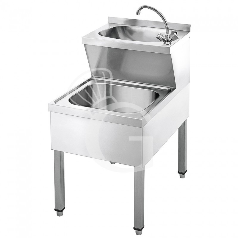 Lavamani per cucina in acciaio inox L 500 mm x P 700 mm x H 850 mm