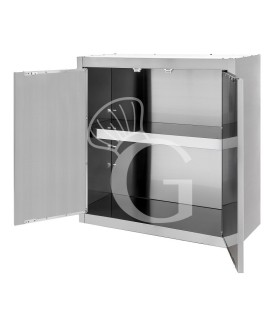 Pensile inox 2 porte battenti, misure 800x400xH660mm