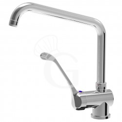 Rubinetto miscelatore monoforo orizzontale leva lunga canna Ø 24